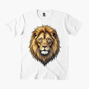 Majestic Golden Lion Head