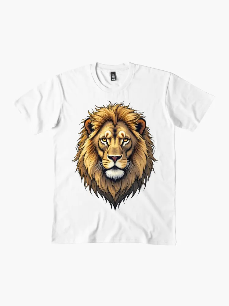 Majestic Golden Lion Head