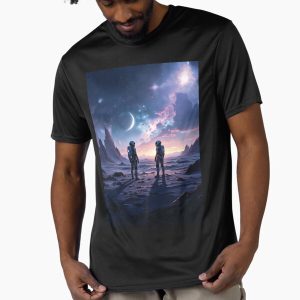 A World Where Intergalactic Travelers Roam the Cosmos Active T-Shirt