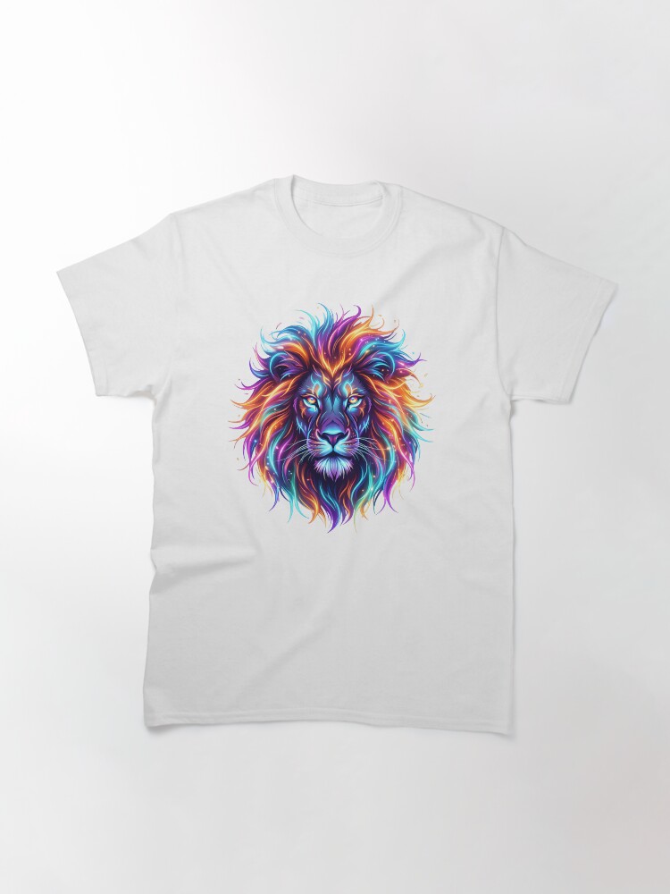 Neon Fantasy Lion Art Classic T-Shirt