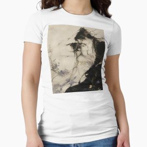 Two Souls One Heart Romantic Abstract Couple Art Fitted T-Shirt