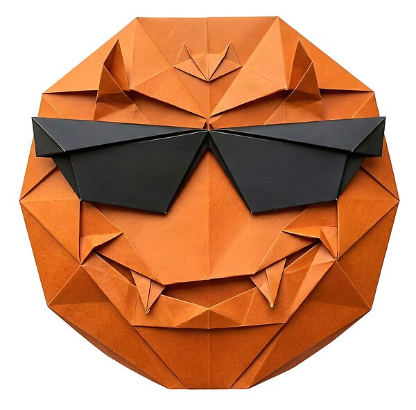 Cool Origami Emoticon Halloween Mascot Merchandise