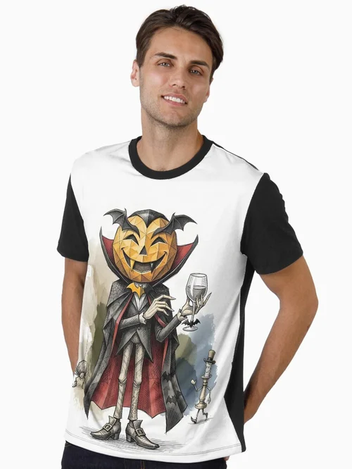 Origami Dracula Vampire- Gothic Halloween Horror Art