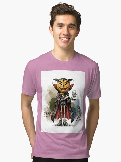 Origami Dracula Vampire- Gothic Halloween Horror Art