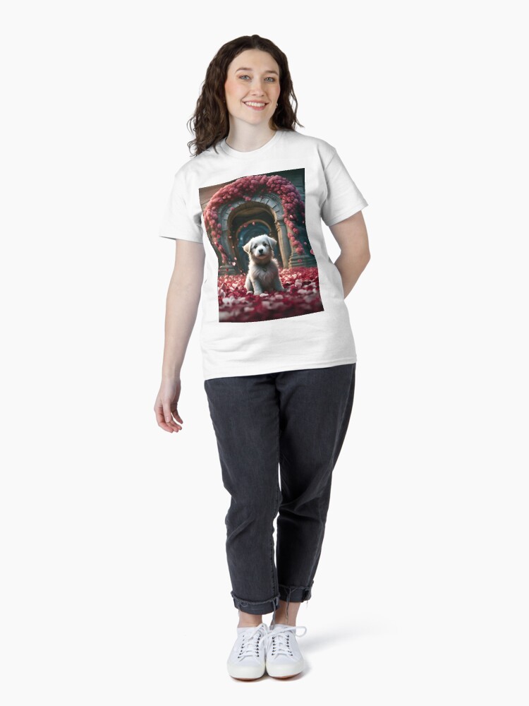Puppy in Petal Arch Fantasy Classic T-Shirt