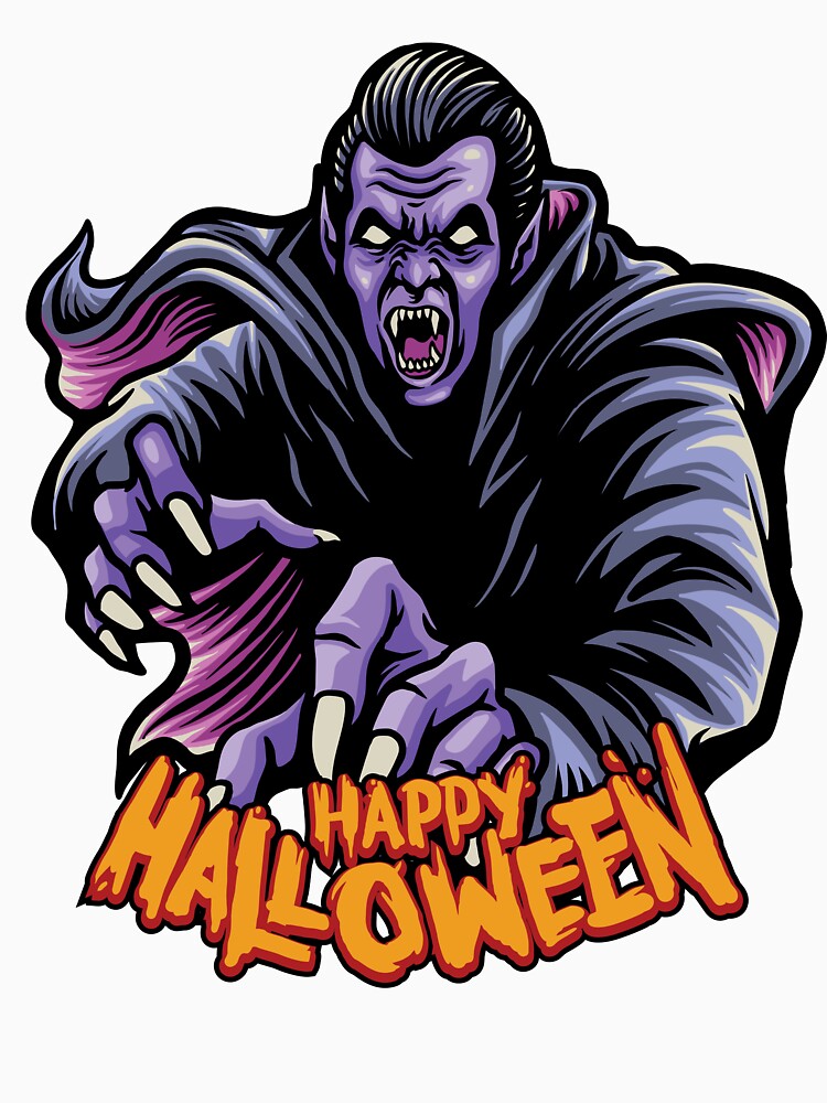 Happy Halloween Zombie Dracula Dark Magic Art Classic T-Shirt