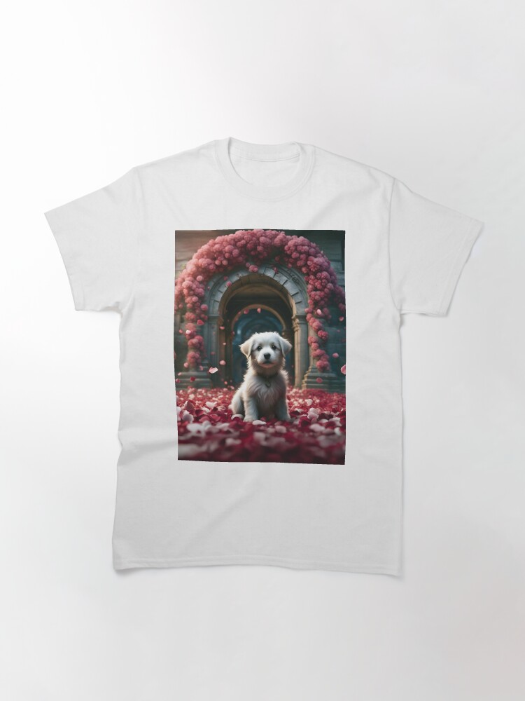 Puppy in Petal Arch Fantasy Classic T-Shirt