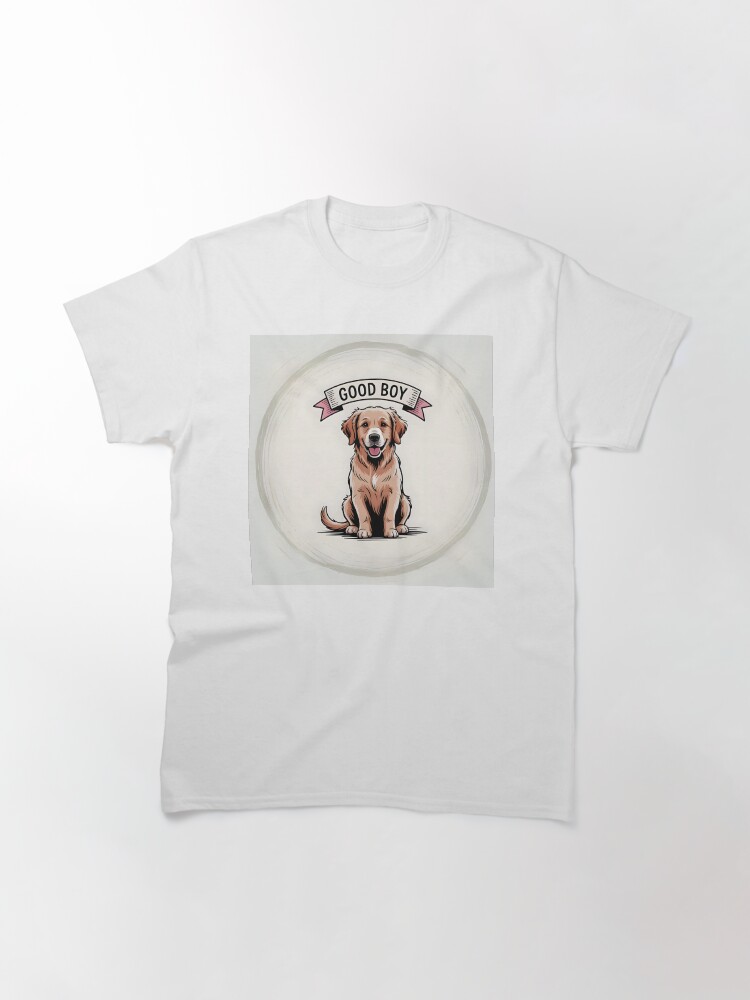 Puppy Surrounded by a Grunge Circle Classic T-Shirt