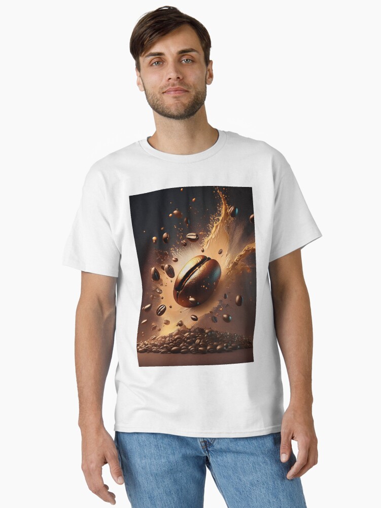 Explosive Coffee Bean Splash Art Classic T-Shirt