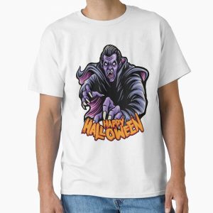 Happy Halloween Zombie Dracula Dark Magic Art Classic T-Shirt