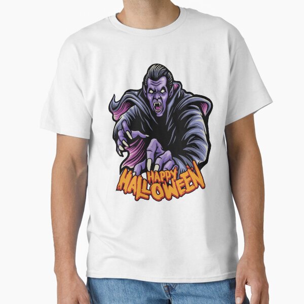 Happy Halloween Zombie Dracula Dark Magic Art Classic T-Shirt