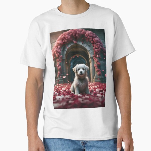 Puppy in Petal Arch Fantasy Classic T-Shirt