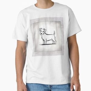 Pencil Sketch Of A Dog Classic T-Shirt