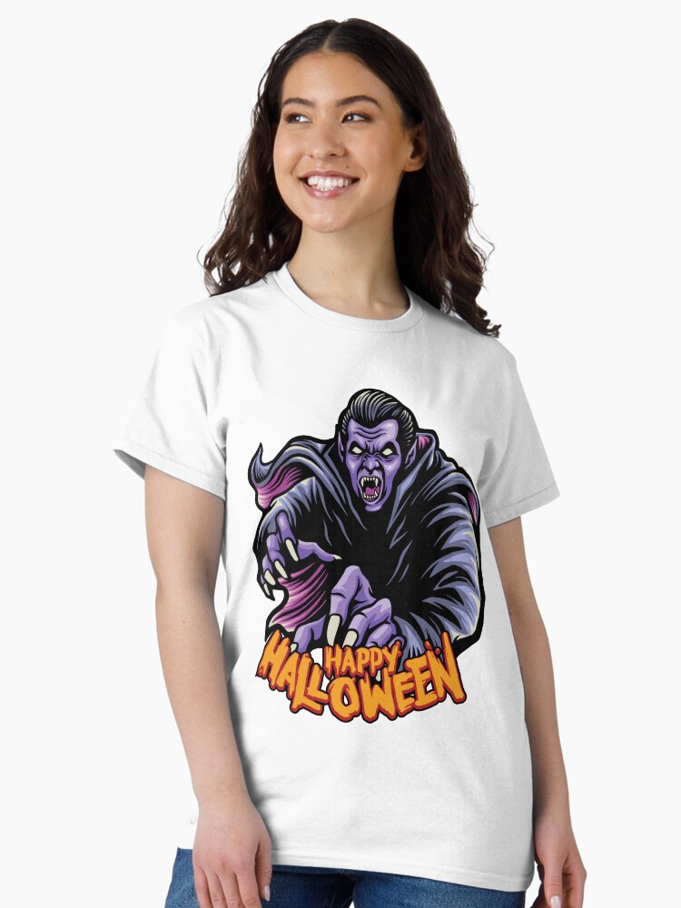Happy Halloween Zombie Dracula Dark Magic Art Classic T-Shirt
