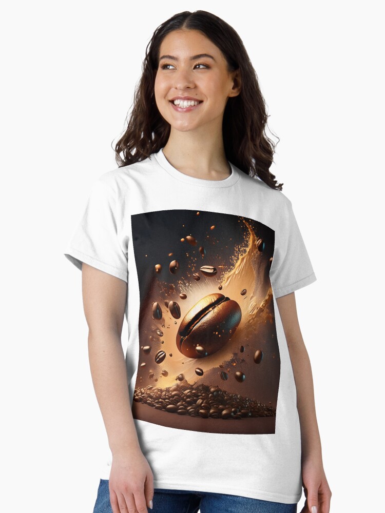 Explosive Coffee Bean Splash Art Classic T-Shirt