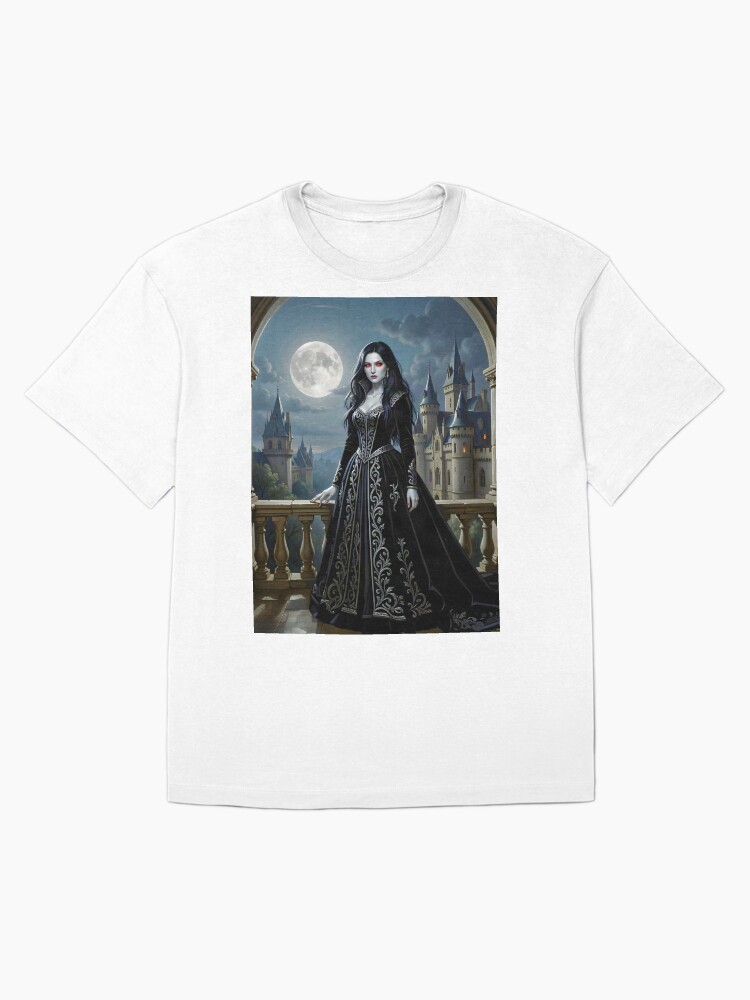 Redbubble Gothic Vampire Woman Under Full Moon Oversized T-Shirt