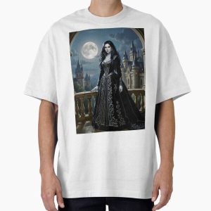 Redbubble Gothic Vampire Woman Under Full Moon Oversized T-Shirt