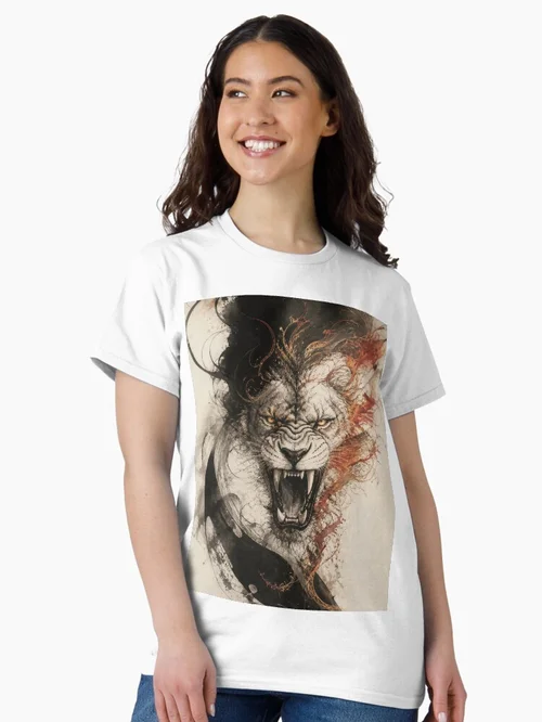 Roaring Lion Ink Art